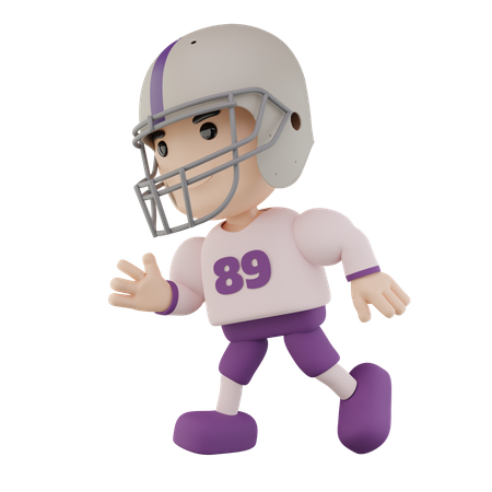 American football player  3D Illustration