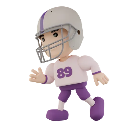 American football player  3D Illustration