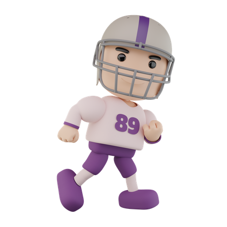 American football player  3D Illustration