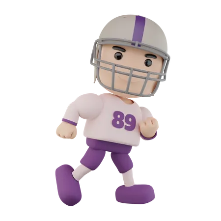 American football player  3D Illustration