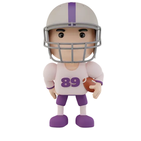 American football player  3D Illustration