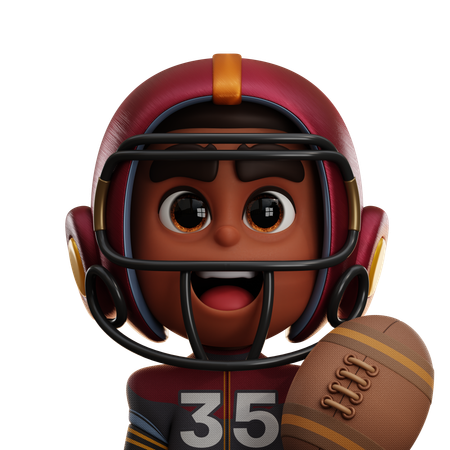 American Football Player  3D Icon