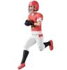 American football player Hold a ball and jump