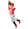American football player Jump and catch the ball