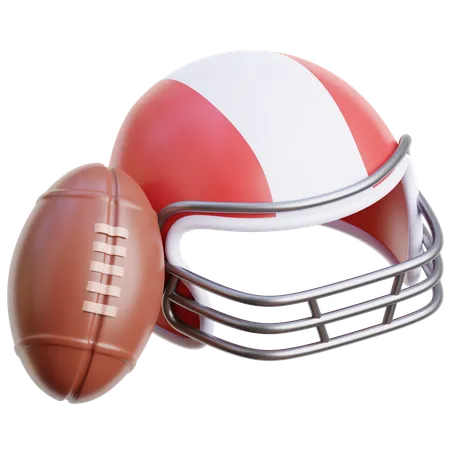 American Football Rugby  3D Icon
