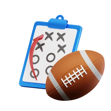 American Football Score Clipboard  3D Icon