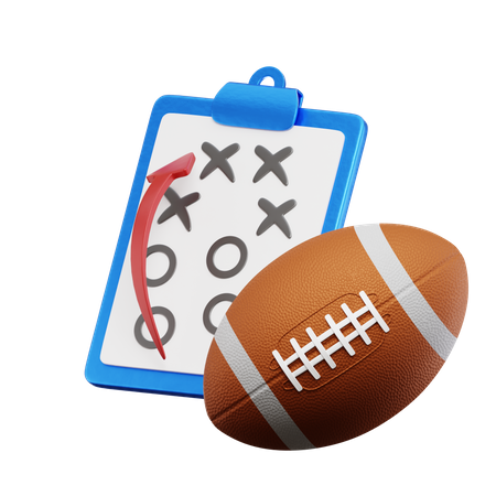 American Football Score Clipboard  3D Icon