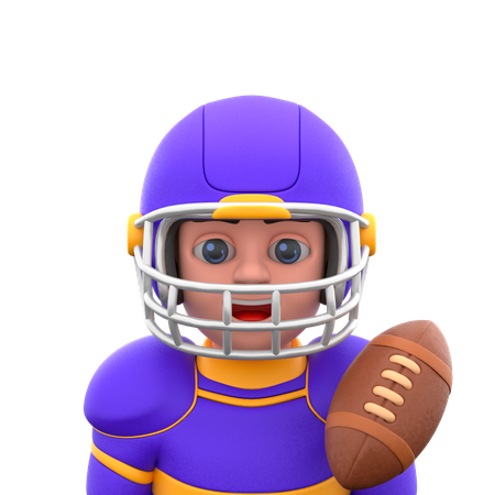 Amerikanischer Footballspieler  3D Icon