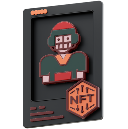 Amerikanischer Footballspieler NFT  3D Icon