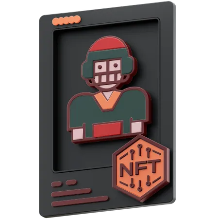 Amerikanischer Footballspieler NFT  3D Icon