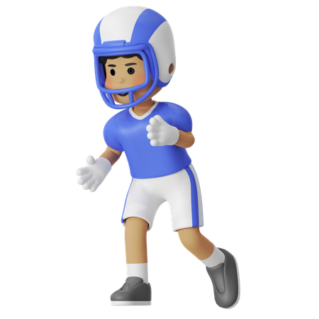 American Football Sprint laufender Junge  3D Icon