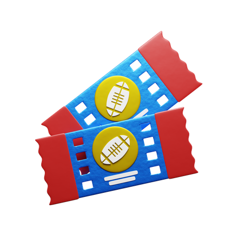 American Football Tickets  3D Icon