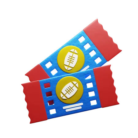 American Football Tickets  3D Icon