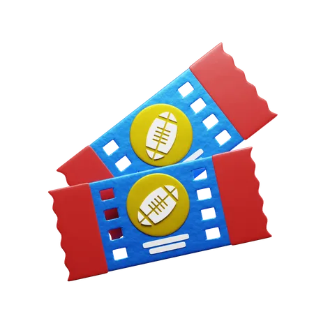 American Football Tickets 3D Icon