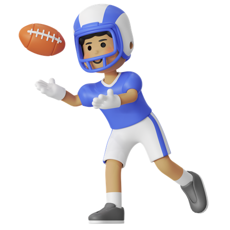 American-Football-Touchdown-Boy  3D Icon
