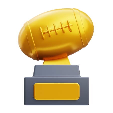 American Football Trophy  3D Icon