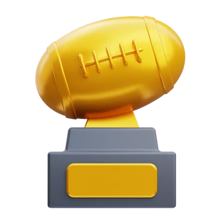 American Football Trophy  3D Icon