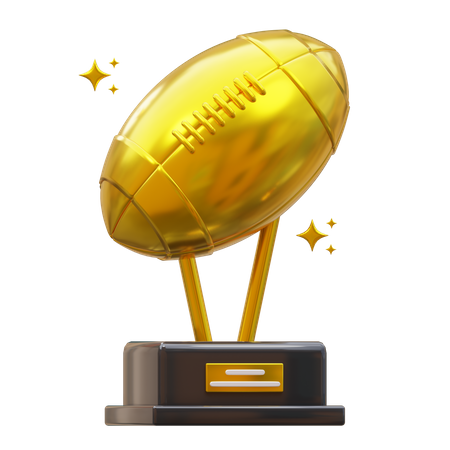 American Football Trophy  3D Icon
