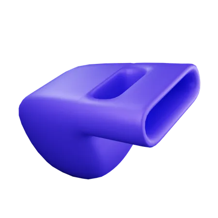 American Football Whistle  3D Icon