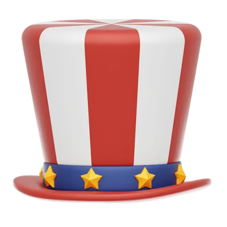 アメリカンハット  3D Icon