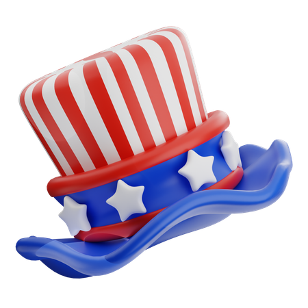 アメリカンハット  3D Icon