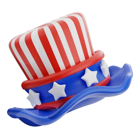 アメリカンハット  3D Icon