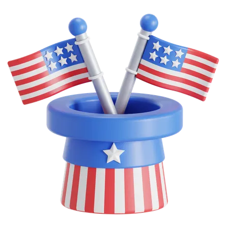 American Hat  3D Icon