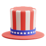 american hat 3d logo