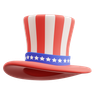 3d american hat illustration