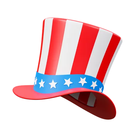 Fourth Of July Hat 3 D Icon 3D Icon