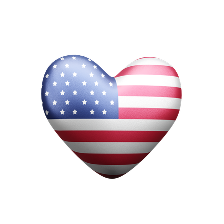 American heart  3D Icon