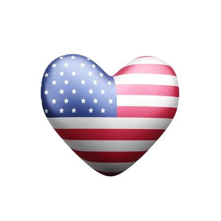 American heart  3D Icon