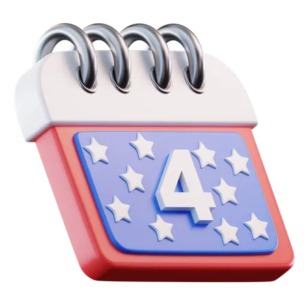 3 D Illustration American Independence Day 3D Icon