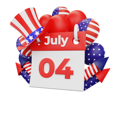 American Independence Day  3D Icon