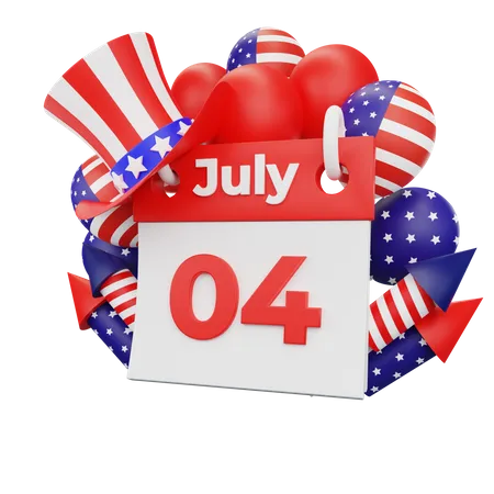 American Independence Day  3D Icon