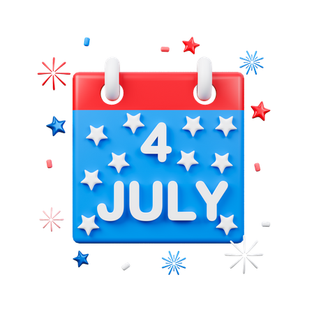 American Independence Day  3D Icon