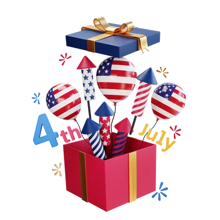 American Independence Day  3D Icon