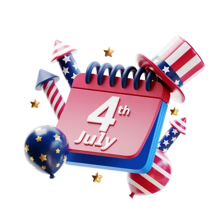 American Independence Day  3D Icon