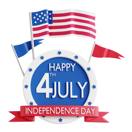 American Independence Day  3D Icon