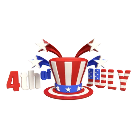 American Independence Day  3D Icon