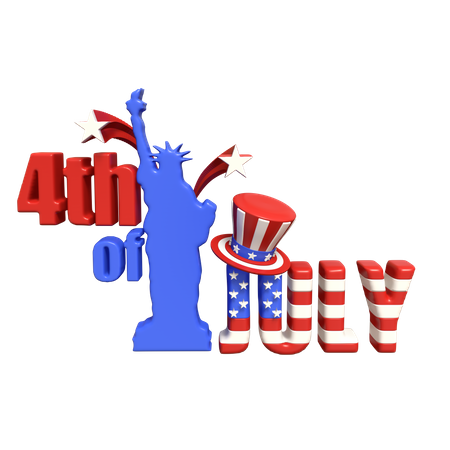 American Independence Day  3D Icon