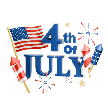 American Independence Day  3D Icon