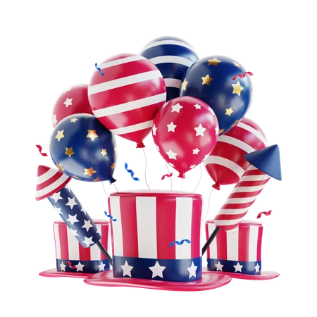 American Independence Day 3D Icon