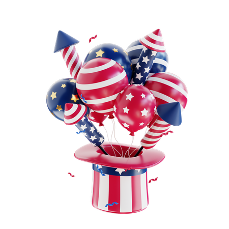 American Independence Day 3D Icon