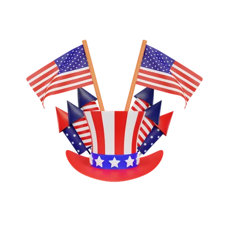 American Independence Day  3D Icon