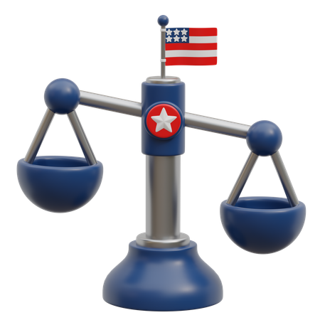 American Law And Order  3D Icon