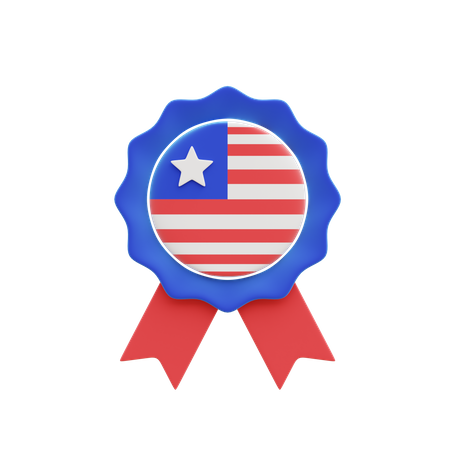 American Medal 3D Illustration