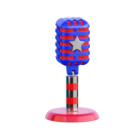 American Mic  3D Icon