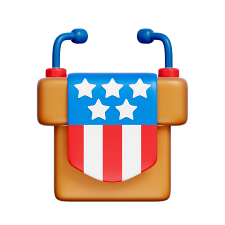 American Podium  3D Icon