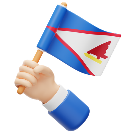 American Samoa Flag  3D Icon